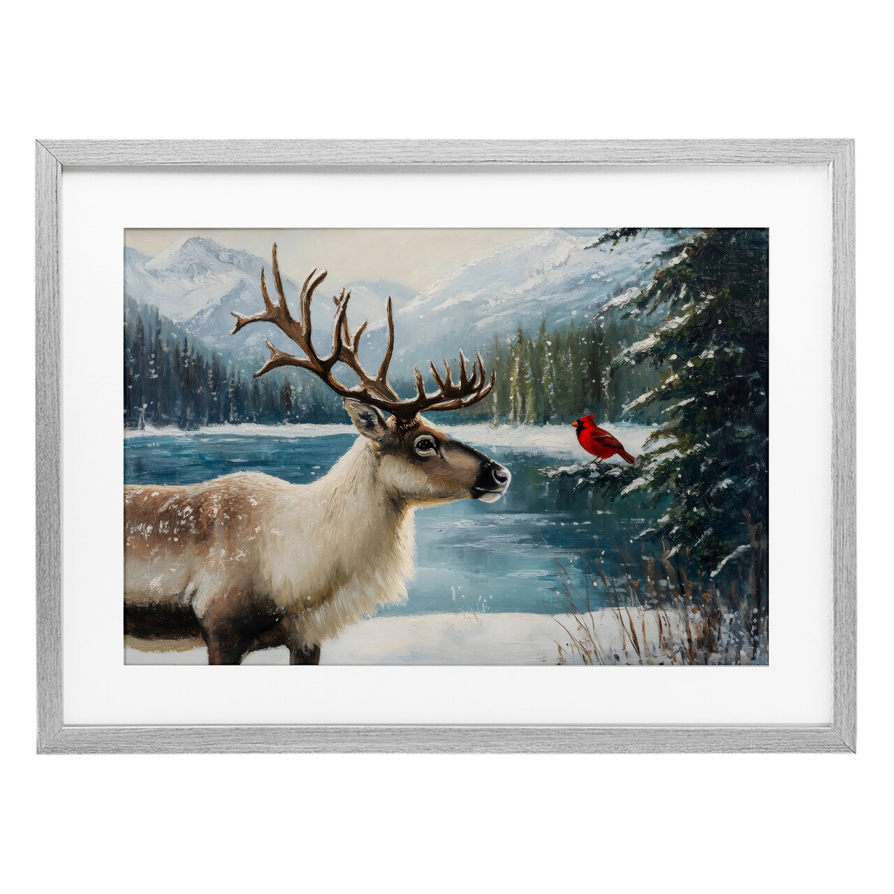 Stupell Industries Christmas Conversation In Wild Framed Print Under Glass, design by Petal Prints Design